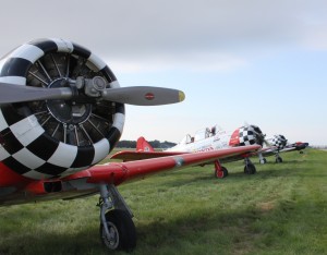 Aeroshell Aerobatic team on the runway